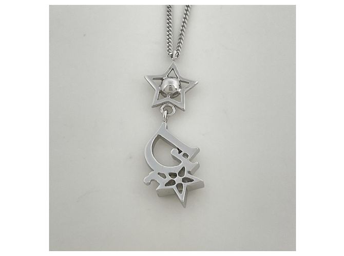 Collana Christian Dior con motivo stella argento - vista 2