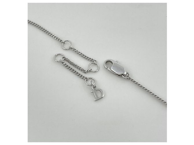 Collana Christian Dior con motivo stella argento - vista 3