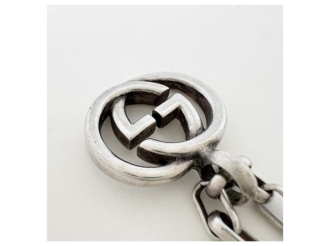 Collar Gucci Silver Interlocking G - vista 4