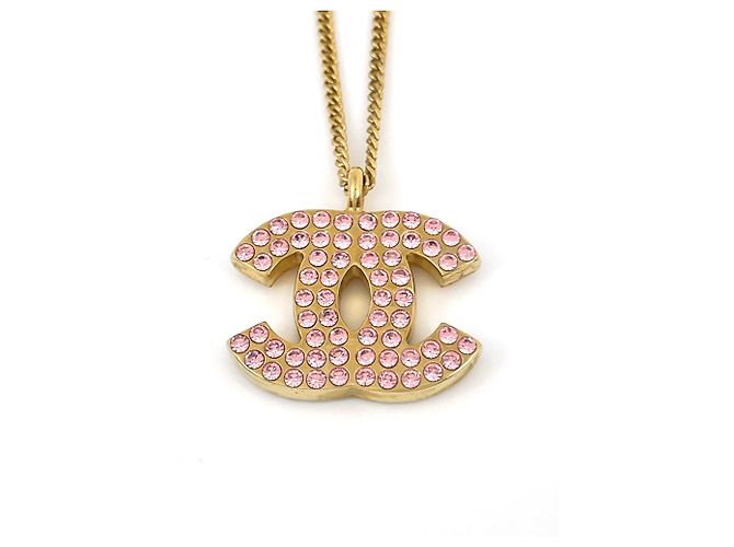 Collana Chanel oro e rosa - vista 2