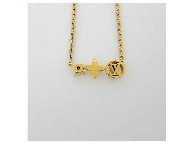 Collar Petit Louis Vuitton GP Rhinestone Gold - vista 2