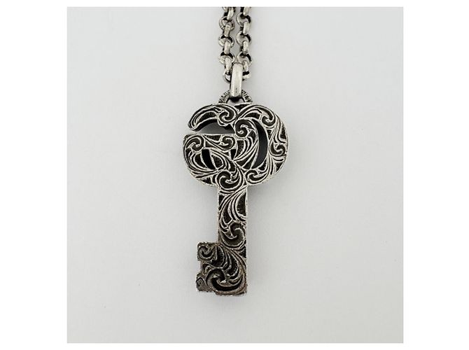Collar Gucci Double G Key en Plata 925 - vista 2