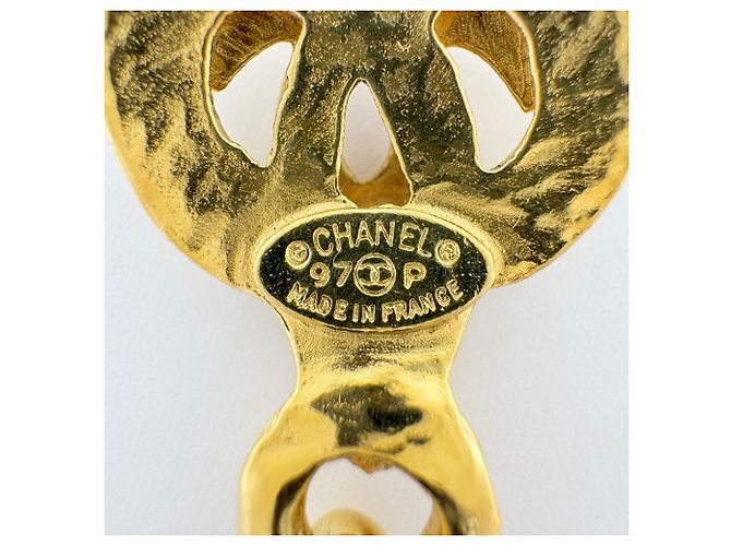 Collier Chanel plaqué or - vue 4