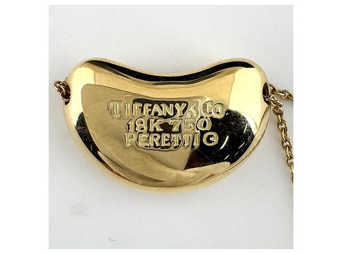 Autre Marque Collana con pendente Tiffany & Co. Bean in oro giallo - vista 3