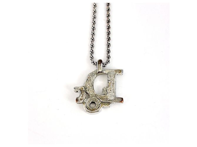 Christian Dior Strass-Halskette Silber - Ansicht 2