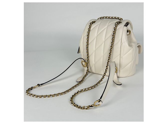 Mochila Coach Tabby de piel Chalk - vista 2