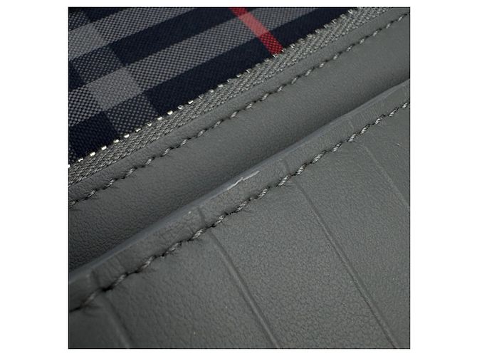 Burberry Gray Leather Long Wallet - view 3