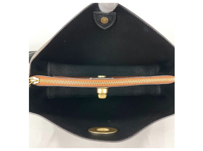 Bolsa de Ombro Coach Logo em Couro Greige - vista 7