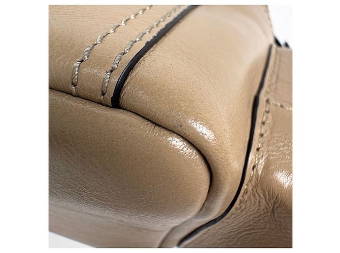 Chloé Handtasche aus beigem Leder - Ansicht 4