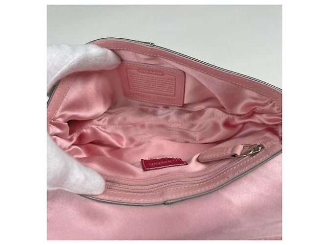 Bolsa/Clutch Coach em cetim cinza - vista 6
