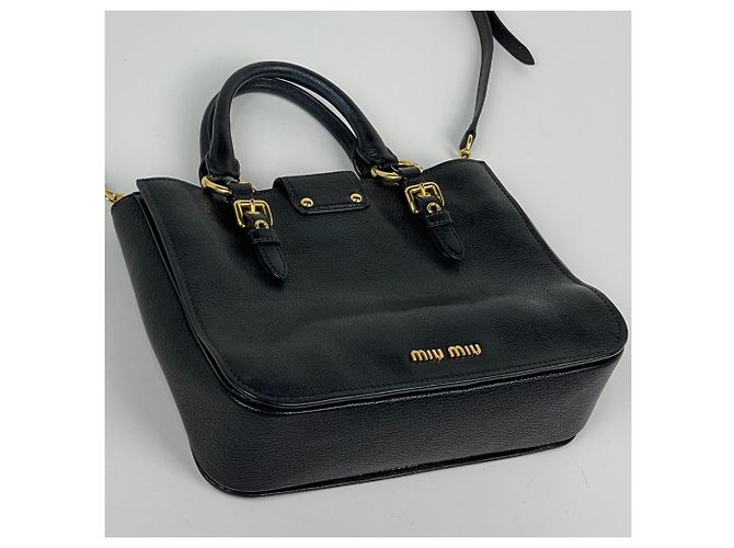 Borsa a mano Miu Miu in pelle nera - vista 2