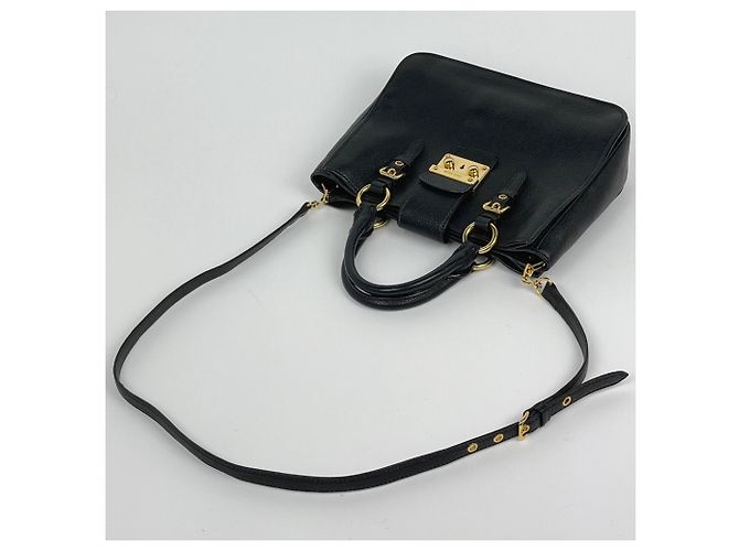 Borsa a mano Miu Miu in pelle nera - vista 6