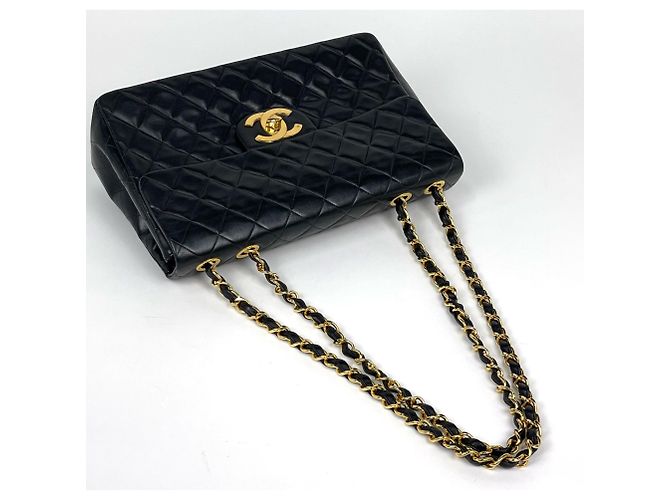 Borsa a tracolla Chanel in pelle nera - vista 5
