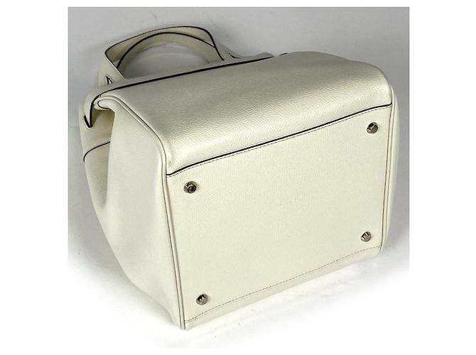 Borsa in pelle Valextra B-Cube in Ivory - vista 2