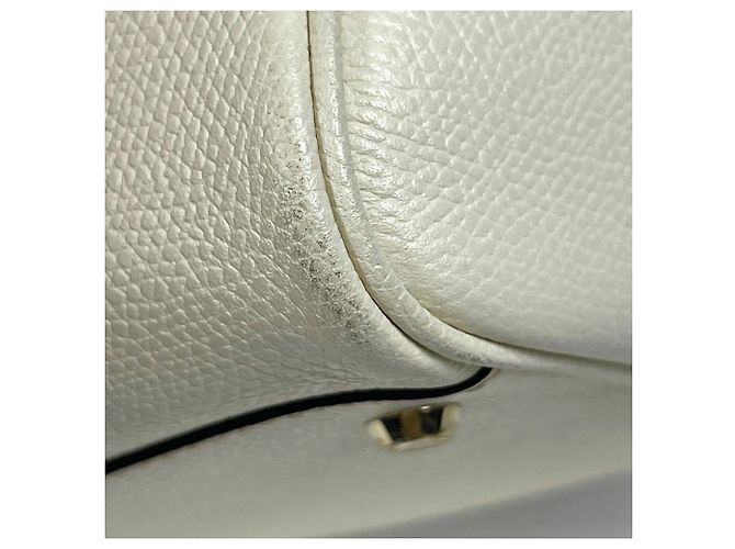 Borsa in pelle Valextra B-Cube in Ivory - vista 3