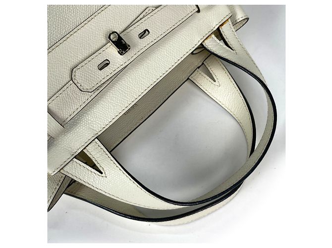 Borsa in pelle Valextra B-Cube in Ivory - vista 5