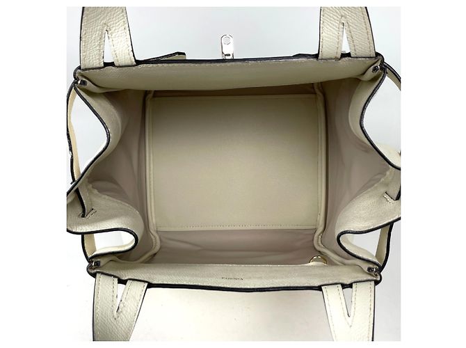 Borsa in pelle Valextra B-Cube in Ivory - vista 7