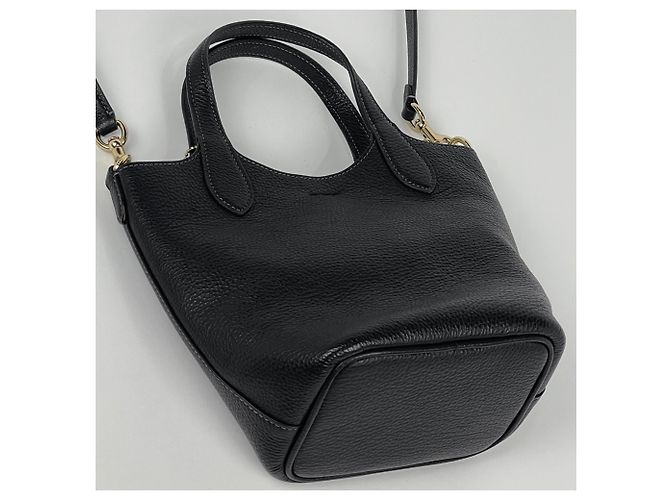 Borsa a secchiello Coach Hannah in pelle nera - vista 2