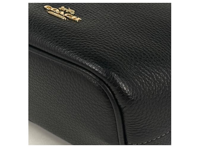 Borsa a secchiello Coach Hannah in pelle nera - vista 3