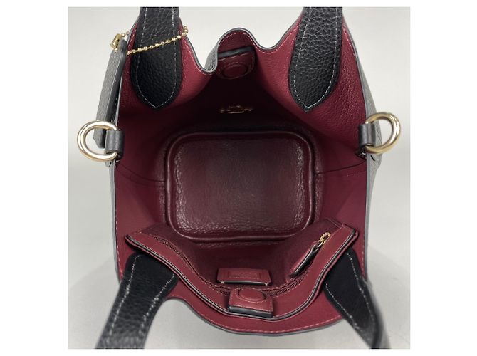 Borsa a secchiello Coach Hannah in pelle nera - vista 6