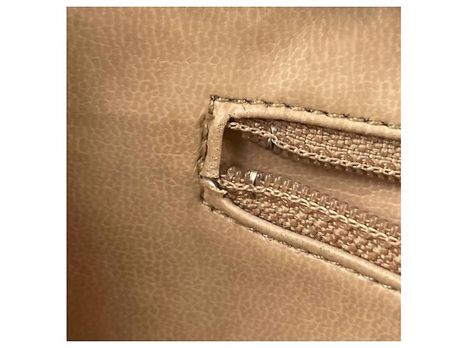 Chanel Tote Bag aus braunem genarbtem Kalbsleder - Ansicht 8