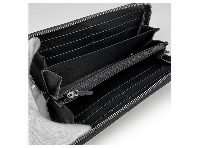 Cartera larga Gucci en cuero negro - vista 6