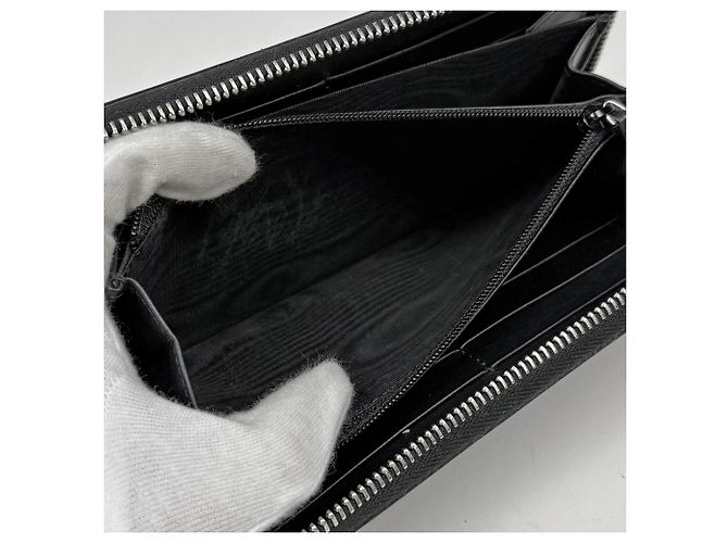 Cartera larga Gucci en cuero negro - vista 7