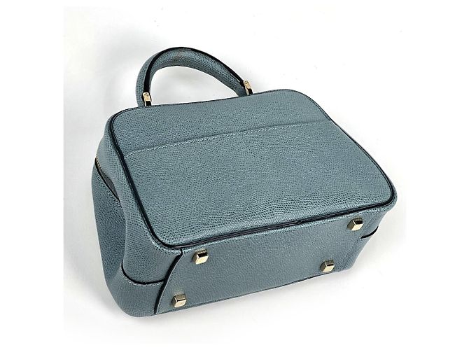 Borsa a tracolla Valextra in pelle blu - vista 2