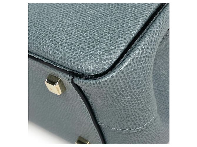 Borsa a tracolla Valextra in pelle blu - vista 3