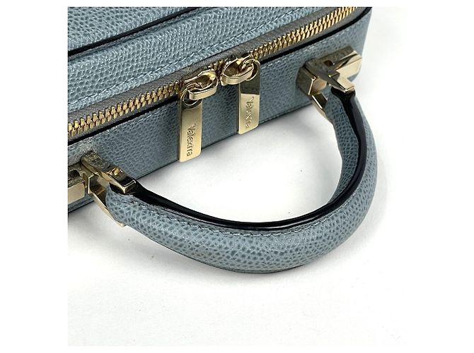 Borsa a tracolla Valextra in pelle blu - vista 4
