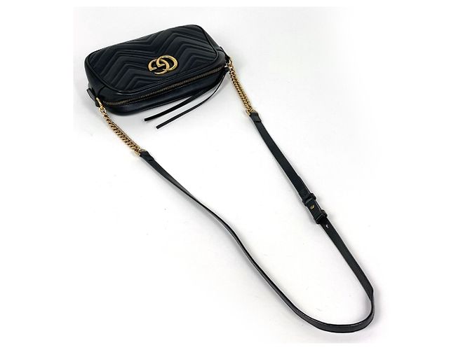 Borsa a tracolla in pelle Gucci GG Marmont Double G - vista 7
