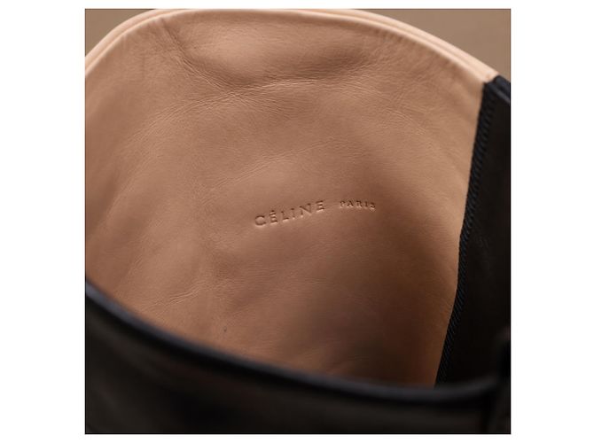 Céline Celine Phoebe Philo Bicolor Leder Keilabsatzstiefel - Ansicht 15