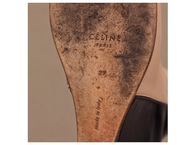 Céline Celine Phoebe Philo Bicolor Leder Keilabsatzstiefel - Ansicht 17