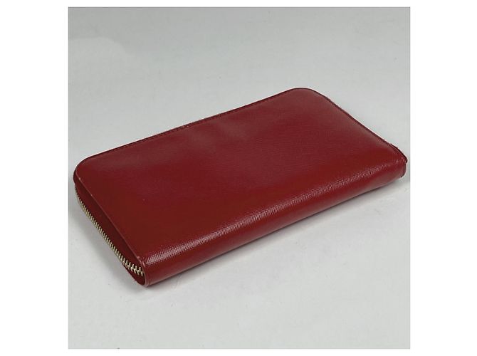 Cartera larga Prada de piel Saffiano en rojo - vista 2