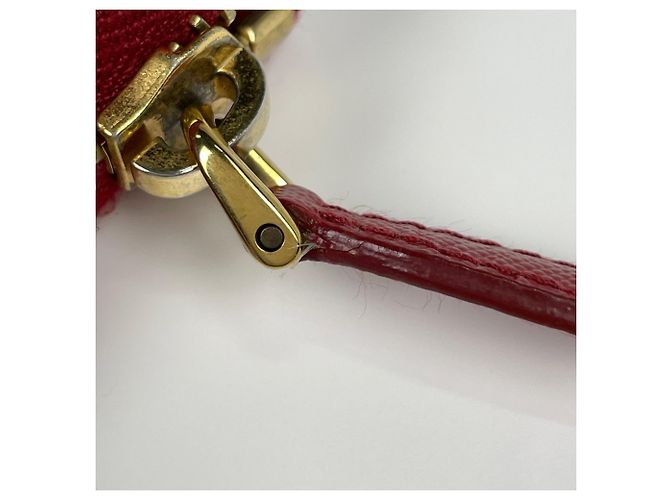 Cartera larga Prada de piel Saffiano en rojo - vista 6