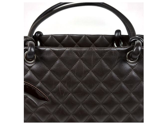 Borsa Tote grande in pelle Chanel Cambon Line - vista 6