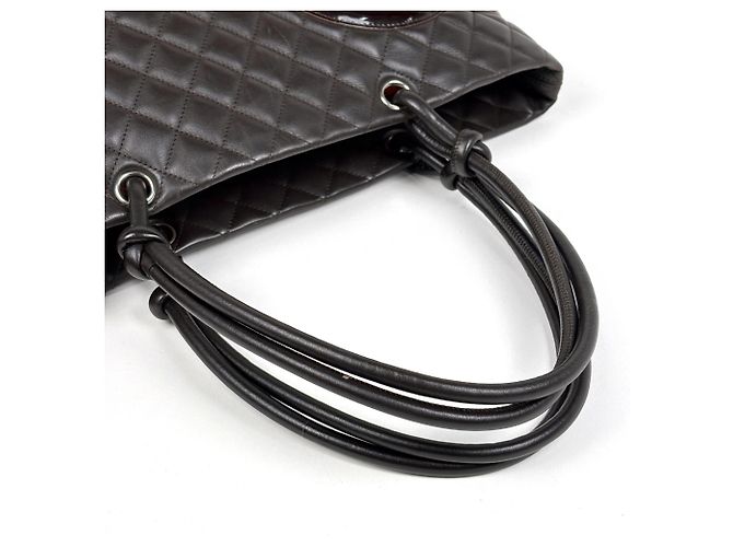 Borsa Tote grande in pelle Chanel Cambon Line - vista 8