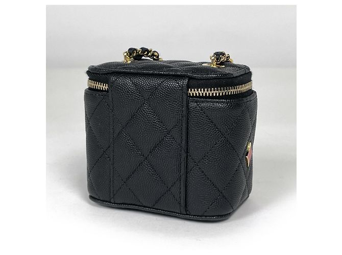 Borsa a tracolla Chanel Matelassé in pelle di vitello martellata nera - vista 2