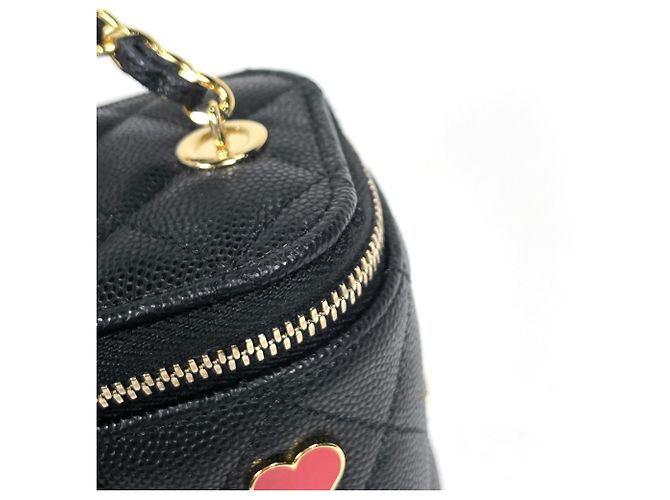 Borsa a tracolla Chanel Matelassé in pelle di vitello martellata nera - vista 5