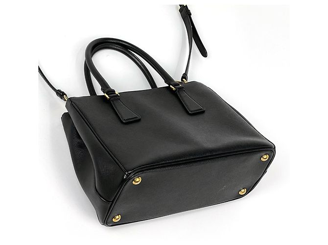 Borsa 2-Way Prada Galleria in pelle Saffiano nera - vista 2