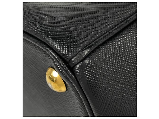 Borsa 2-Way Prada Galleria in pelle Saffiano nera - vista 3