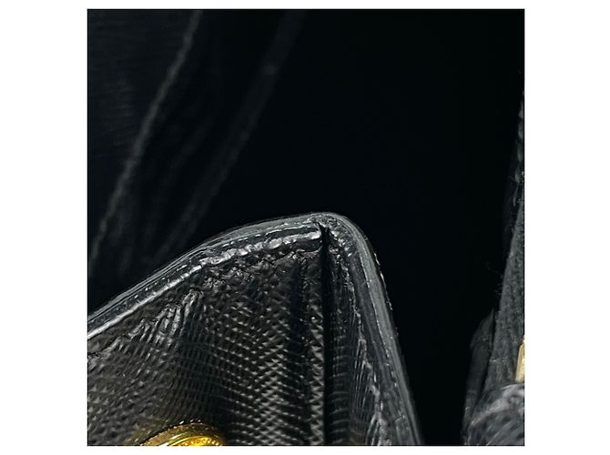 Borsa 2-Way Prada Galleria in pelle Saffiano nera - vista 7