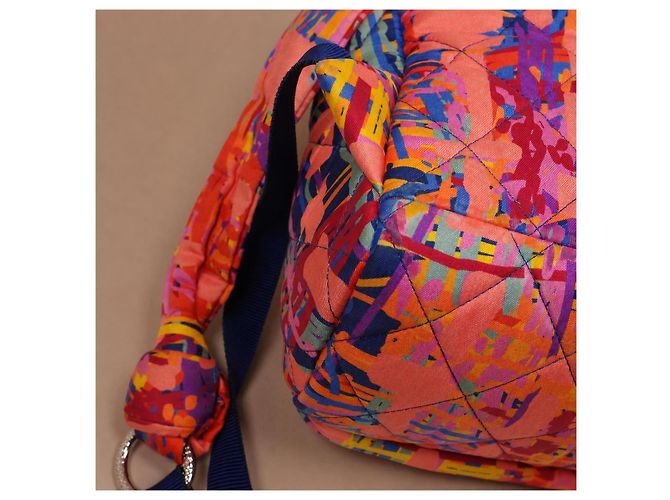 Chanel Runway Rucksack aus mehrfarbigem Stoff - Ansicht 11
