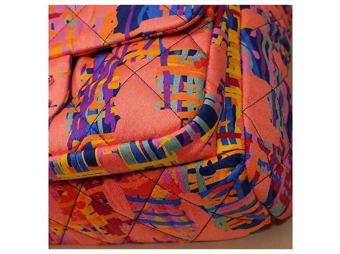 Chanel Runway Rucksack aus mehrfarbigem Stoff - Ansicht 14