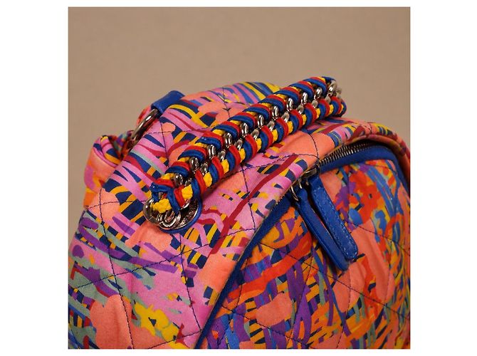 Chanel Runway Rucksack aus mehrfarbigem Stoff - Ansicht 18