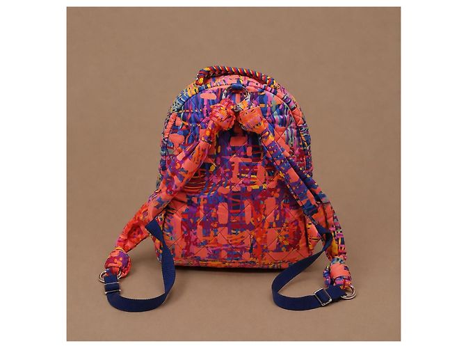 Chanel Runway Rucksack aus mehrfarbigem Stoff - Ansicht 4