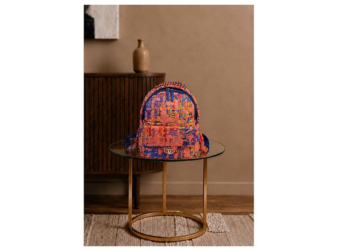 Chanel Runway Rucksack aus mehrfarbigem Stoff - Ansicht 6