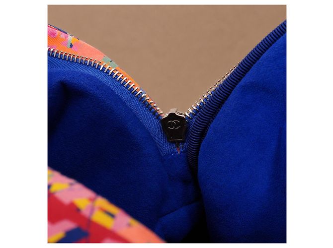 Chanel Runway Rucksack aus mehrfarbigem Stoff - Ansicht 8