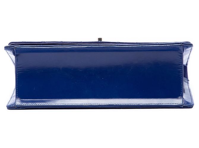 Chanel Blue CC gesteppte Lammleder East West Flap Clutch mit Kette - Ansicht 3