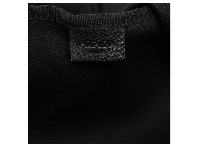 Prada Shopping Tote aus schwarzem Neopren mit Logo - Ansicht 5